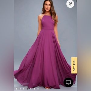 Lulus: Mythical Kind of Love Magenta Maxi Dress size XS